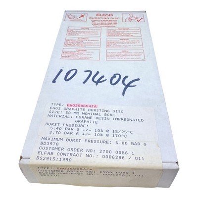 Elfab EHG250G54JA Graphite Berstscheibe für Industrie Einsatz 50mm 6.00 bar EHG2