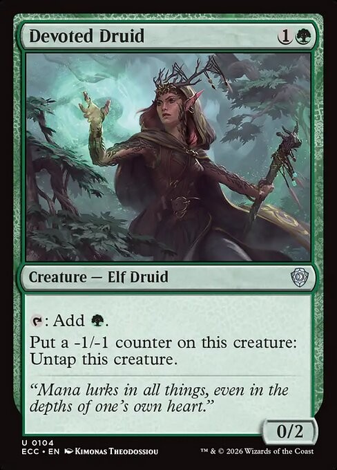 Devoted Druid Commander: Lorwyn Eclipsed Magic The Gathering MTG