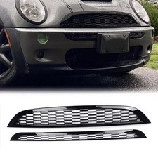 2 St&uuml;cke Vordere Gitter f&uuml;r Mini Cooper R50 R52 R53 2001-2006 - Gl&auml;nzend Schwarz