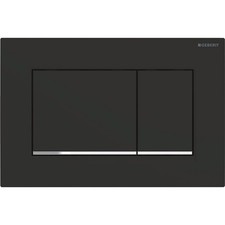 Geberit Sigma 30 Dual Push Button Flush Plate WC Concealed Cistern Black/Chrome