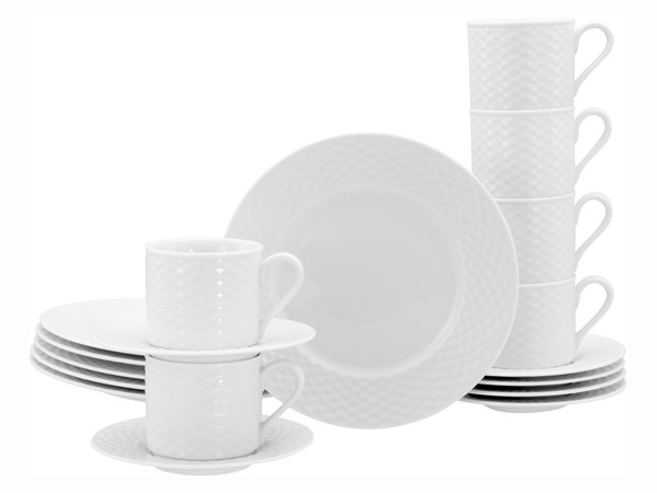 Creatable 24640 Polo Weiss 18-Tlg 6 Personen Kaffeeservice Kaffeeset Geschirrset-image
