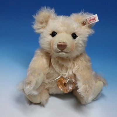 Steiff Valentine Swarovski Teddy Bear 669873 - Excellent Condition - 9½ inches