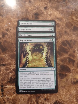 (4) Say Its Name *PLAYSET* Duskmourn: House of Horror Regular NM MTG