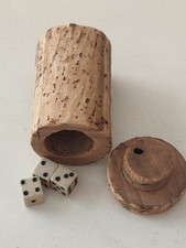 Unique Vintage Cork Mini Dice Holder
