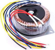 200W Toroidal Power Transformer, AC 110V to Dual AC 28V  Dual 12V  Single 12V