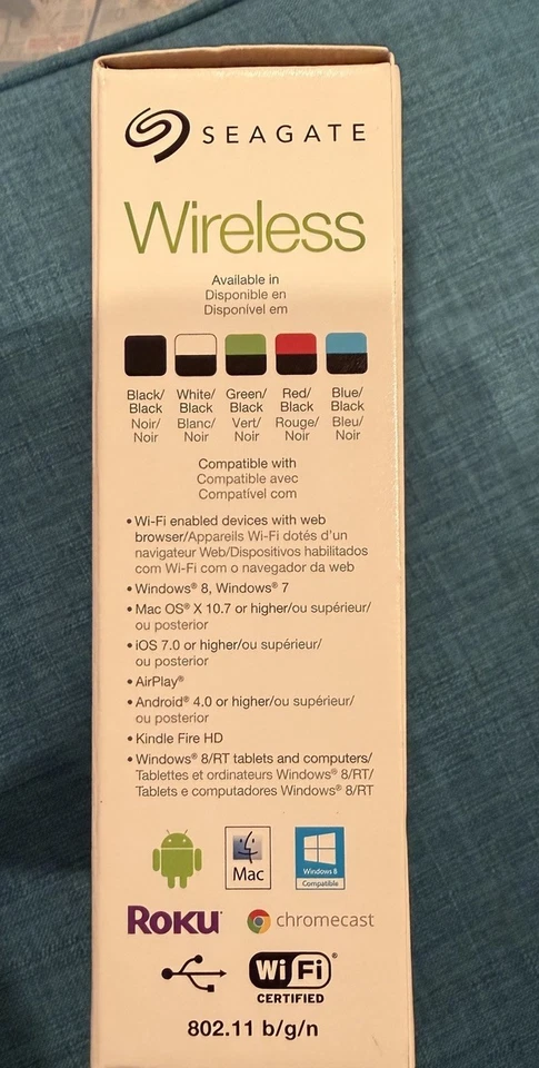 Seagate Wireless Mobile Storage 500GB - WiFi Portable Hard Drive (Green) Sealed - Image 4 of 4