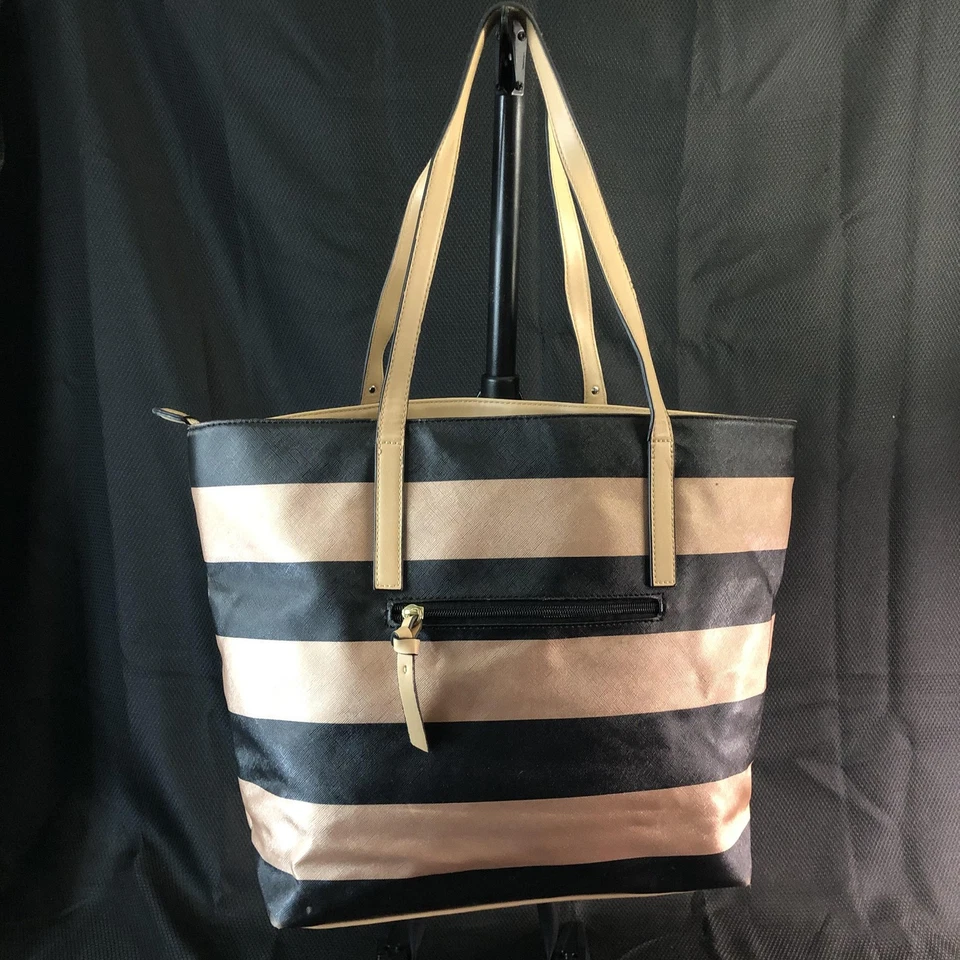 Bueno Tote Bag Womens Large Stripe Shoulder Purse Charm Pocket Handbag - Image 2 of 4