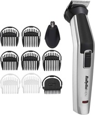 BaByliss 10-in-1 Titanium Multi Groomer Trimmer Cordless For Men - Silver, 7255U