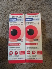  Lot Of 2 Optase HYLO FORTE 0.3 dryness Relief Eye Drops 10mL Exp 11/2028