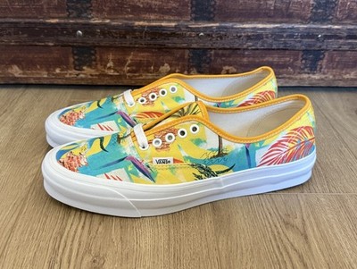 New Citrus Palm VANS Authentic LX OG Low Size 11.5 Tropical Floral Yellow Orange