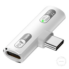 USB C Splitter with 100W Fast Charging, Dual USB C Headphone and Charger Adapter