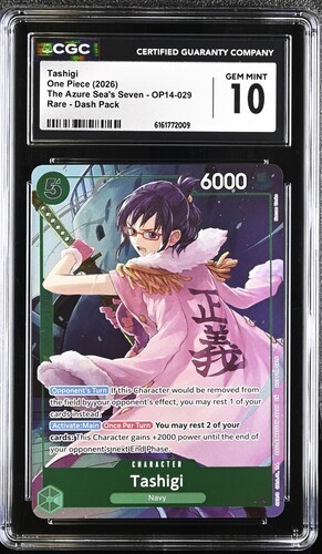ONE PIECE - THE AZURE SEA'S SEVEN RARE DASH PACK - TASHIGI CGC 10.0