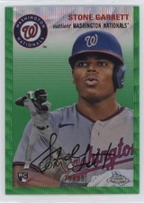 2023 Chrome Platinum Anniversary Green Wave Refractor 70/99 Stone Garrett 0yg9