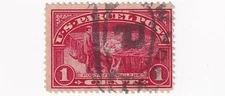 STAMP US SCOTT Q1 "Post Office Clerk" 1 CENT 1913 Parcel USED FANCY CANCEL - G
