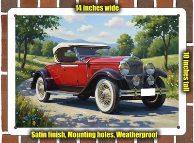 Metal Sign - 1929 Packard 640 Oil Painting - 14x10