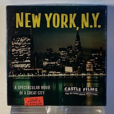 Rare New York, NY 8MM Castle Films Movie Super 8 Black  White Film Reel Vintage
