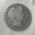 1898-P Barber Quarter Dollar 90% Silver 25c Philadelphia US Coin
