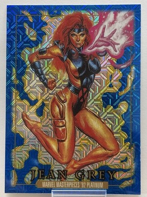 JEAN GREY 2024 Marvel Masterpieces '92 Platinum Blue Traxx #46
