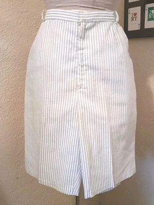 NOS Without Tags Early 60s MAJESTIC Nautical Vibes Womens Seersucker Shorts - S - Photo 1/4