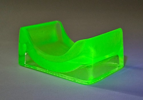 Antique (1930s) Lillicraps Hone ~ Uranium Glass ~ Glass Razor Blade Sharpener - Picture 10 of 21