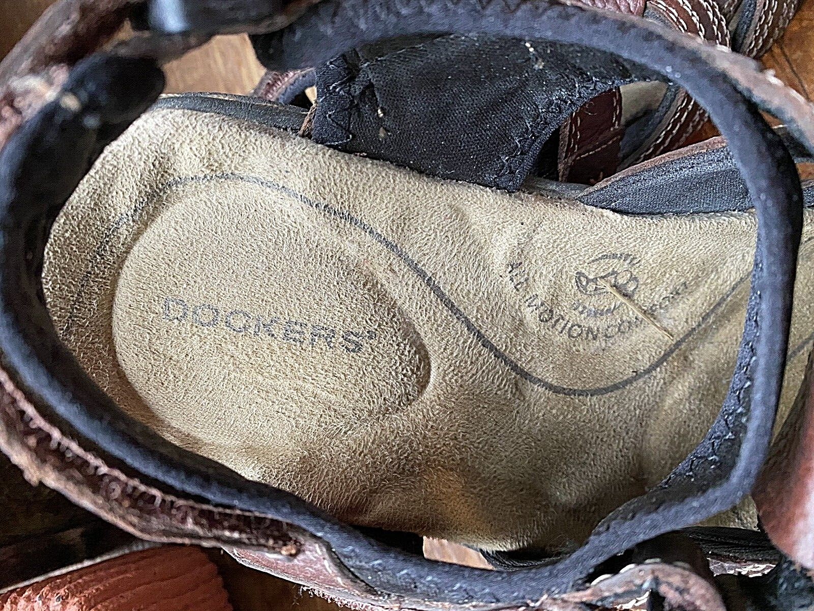 Men's Docker Brown Leather Fisherman Strap Sandal… - image 2