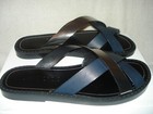 100% AUTH NEW MEN JIMMY CHOO WENDEL GUN CALF MIRROR LEATHER SLIDE SANDAL US 8.5 — photo 5