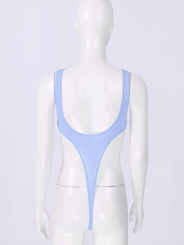 UK Women's See-through High Cut Bodysuit Thong Leotard Sleeveless Lingerie - Picture 94 of 108
