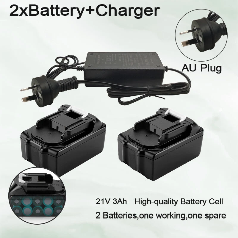 Cordless Electric Reciprocating Saw Sabre Saw 2x Battery Charger 4 Blade Kit - image 2 of 4