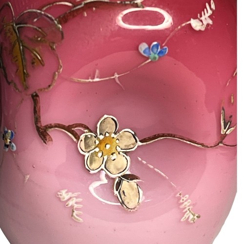 Mt. Washington Peachblow Cased Enamel Pinched Glass 11 Hole Salt Shaker 1890s - Picture 10 of 16