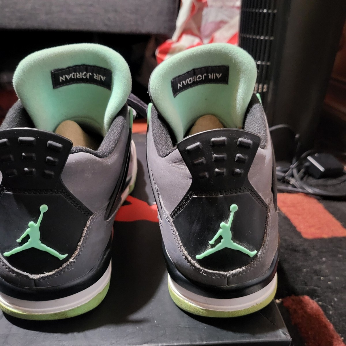 Nike Jordan 4 Retro Green Glow Mens Size 8.5 (Womens 10  display picture 2