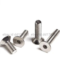 304 Stainless Steel Hex Socket Countersunk Head Screw Left Hand Thread M3 M4-M10