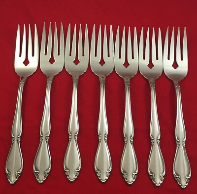 Oneida BERKELEY SQUARE Stainless Lot Of 7 Salad Forks 6 1/4'' USA