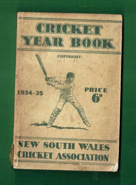 QQ. NEW SOUTH WALES CRICKET ASSOCIATION YEAR BOOK 1934-35