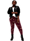 TORRID 2X  CELEBRATION FIREWORKS BURGUNDY PURPLE TUMMY SMOOTHING LEGGINGS 4 JULY — photo 2