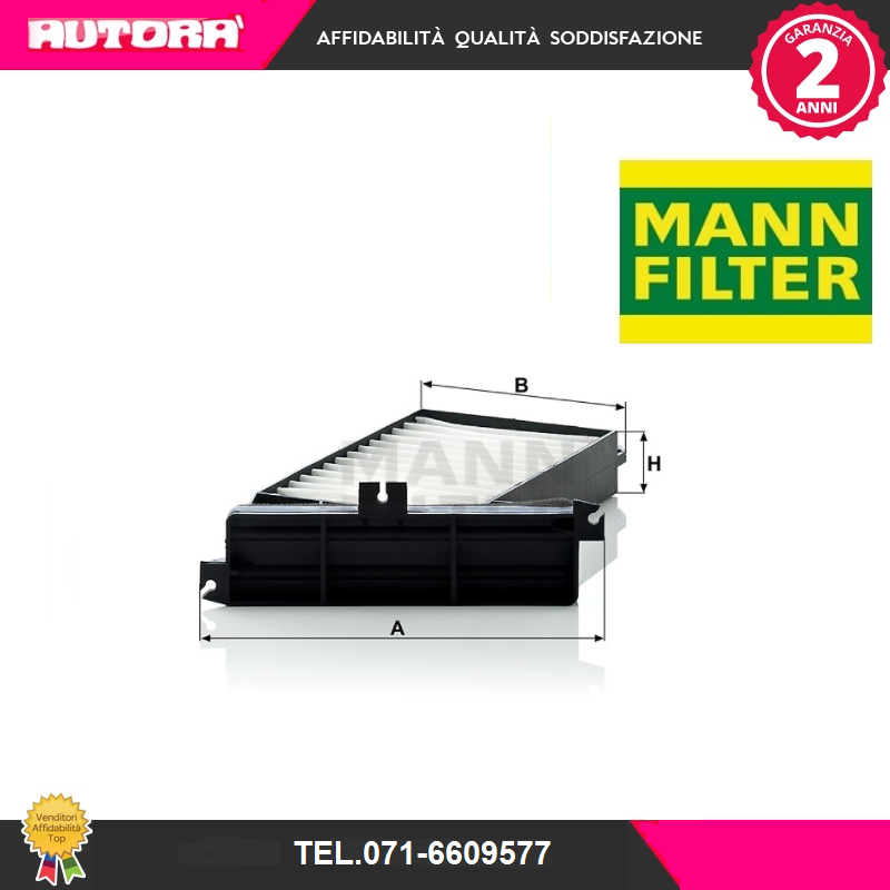 CU2709 Filtro, Aria abitacolo (MARCA MANN FILTER).