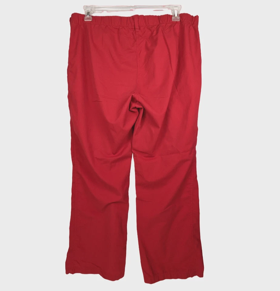 Barco Scrub Pants Womens Size XL Red - Image 3 of 4