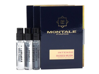 MONTALE PARIS INTENSE ROSES MUSK EDP 2.0ml .06fl oz x 3 COLOGNE PERFUME SAMPLES
