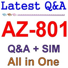 Best Exam Practice Material for AZ-801 Exam Q A SIM