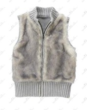 NWT Gymboree Cozy Fairytale Faux Fur Vest Size XS 4 Small 5-6 Girls Soft Grey