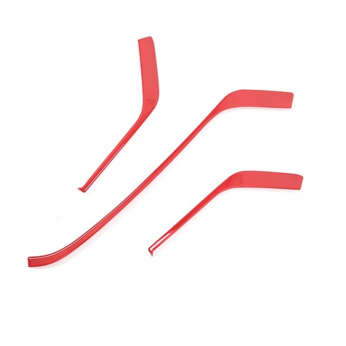 3PCS Red ABS Interior Console Side Dashboard Trim Strips For Corvette C8 2020-23 - Imagen 14 de 16