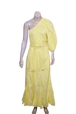 Rhode Resort One Shoulder Midi Dress S 6 Women Short Sleeve Casual NEW 36543