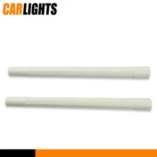 2 PCs White Plastic Vacuum Wand Attachment Wand Pipe Hose Tool Extension 1.25 ID