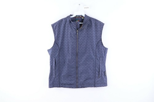 Full Zip Golfing Golf Vest Jacket Blue 