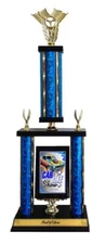 CAR SHOW TWO POST TROPHY AWESOME LARGE AWARD 26" TALL CUSTOM DESIGN  10/8  #