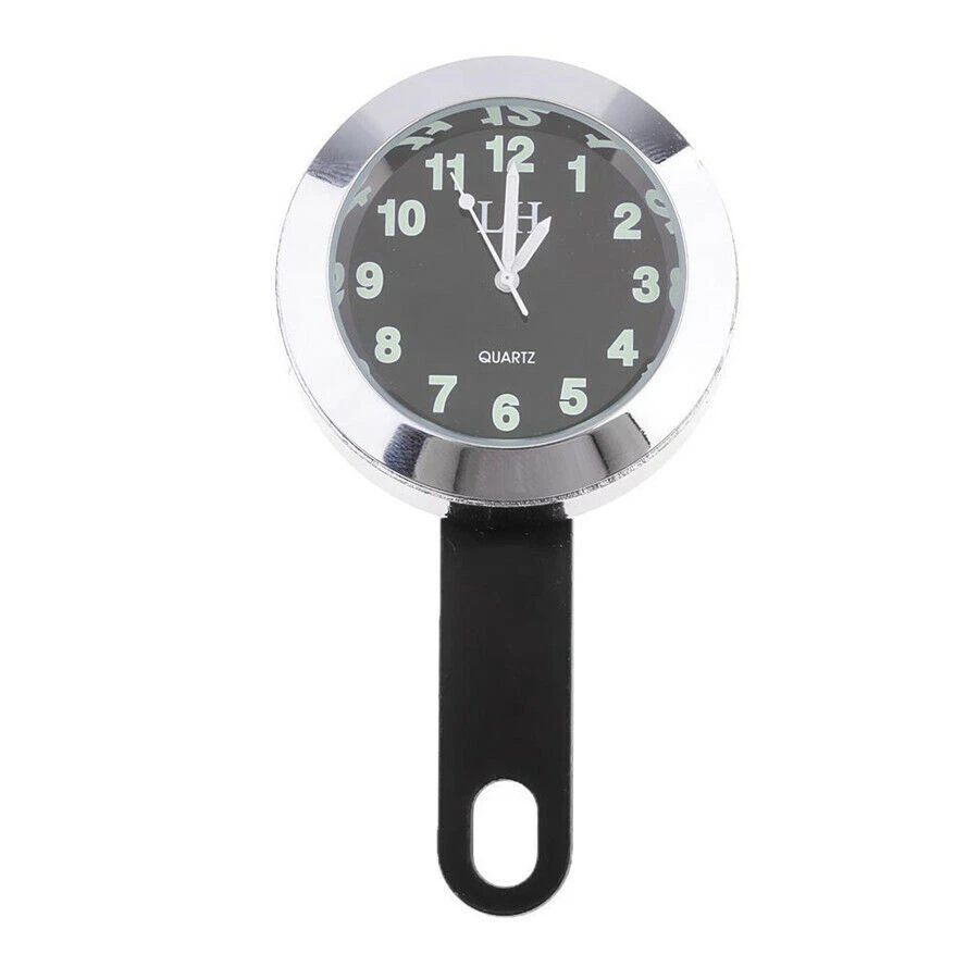 Impermeable Manillar Moto Esfera Reloj Luz Nocturna para Harley, Kawasaki, Honda Foto 3 de 4