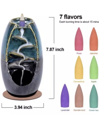 Spacekeeper waterfall backflow incense holder Neu Weihrauchbrenner