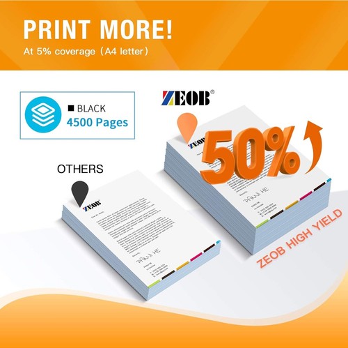 *NEW* Zeob Brother Laser toner Cartridge With CHIP x4 TN760 Black TN730-760 - Bild 2 von 6