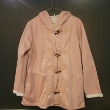 Woman's/Junior Pale Pink Hooded Jacket Size Medium Long Sleeves