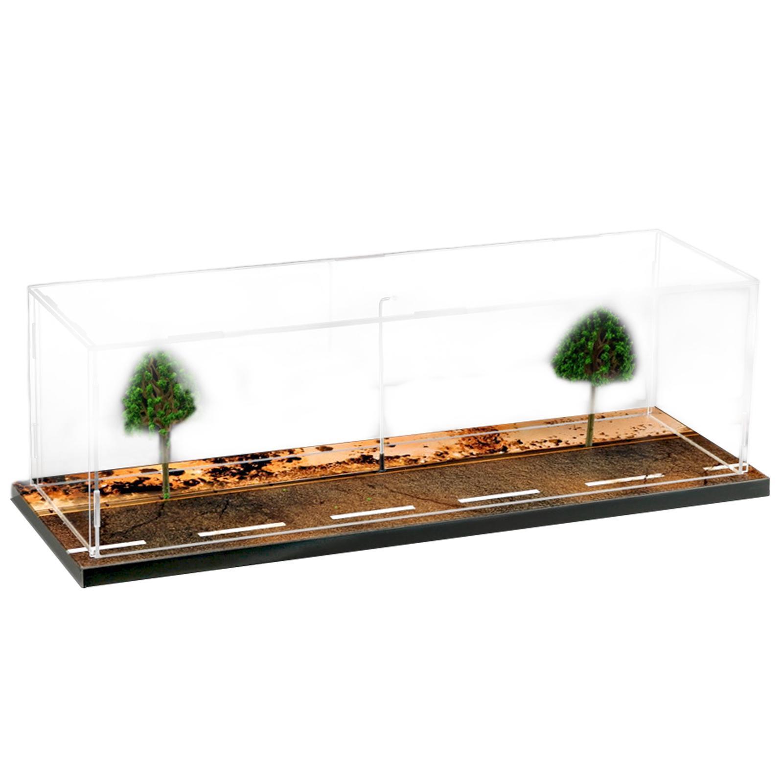 1:64 Model Car Show Case Parking Lot Display Case Scene Model Freestanding