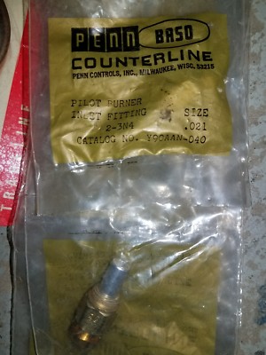 Penn Baso Counterline Pilot Burner Inlet Fitting - 2-3N4 Size .021 - Y90AAN-040